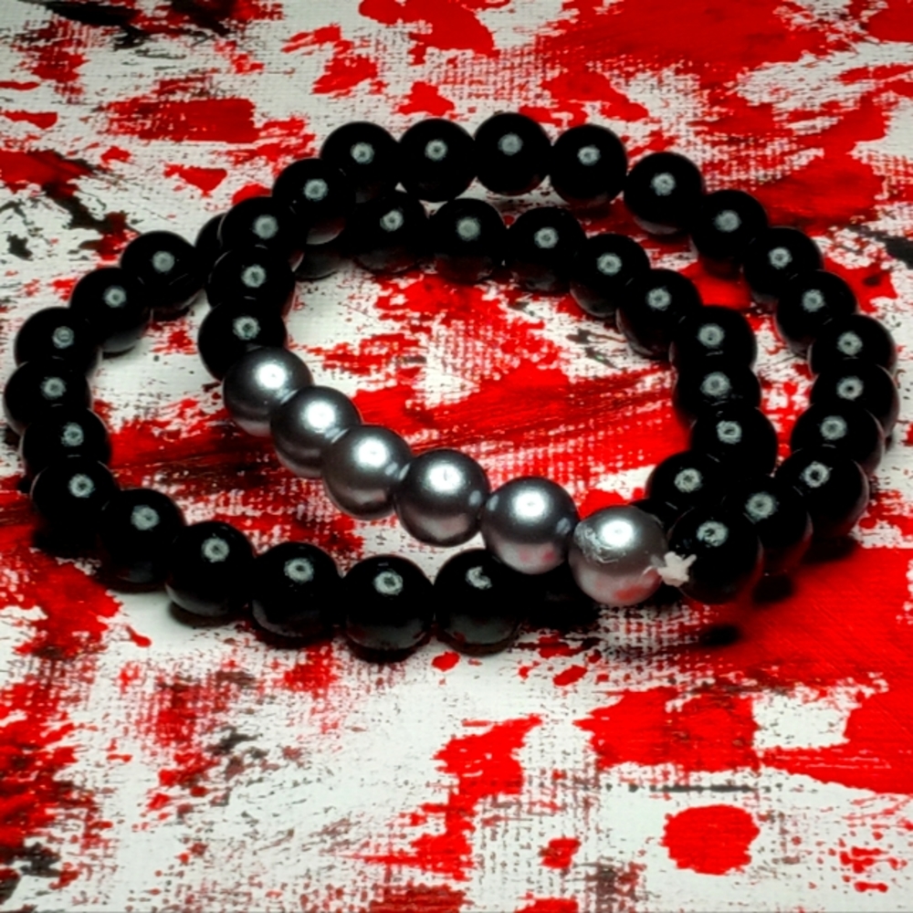 "Nightfall sparkle" Black bracket set
